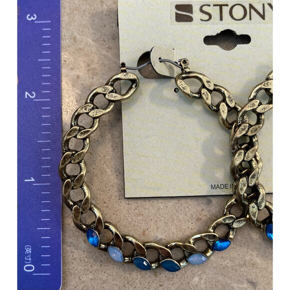 Stony Hoop Earrings - Picture 6 of 7